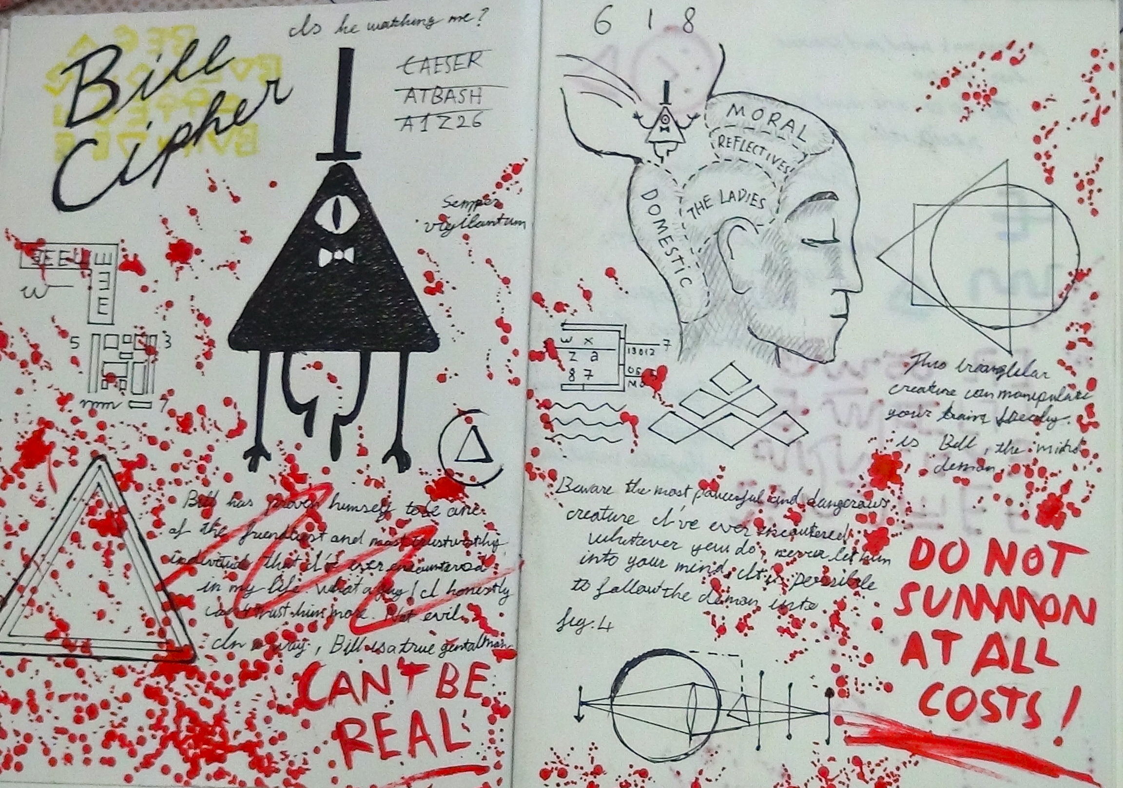 Дневник Диппера из Гравити Фолз своими руками - Gravity falls (обложка + шестипал�ая рука)