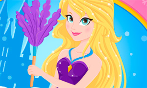 Игра для девочек: Уборка в замке снежной принцессы