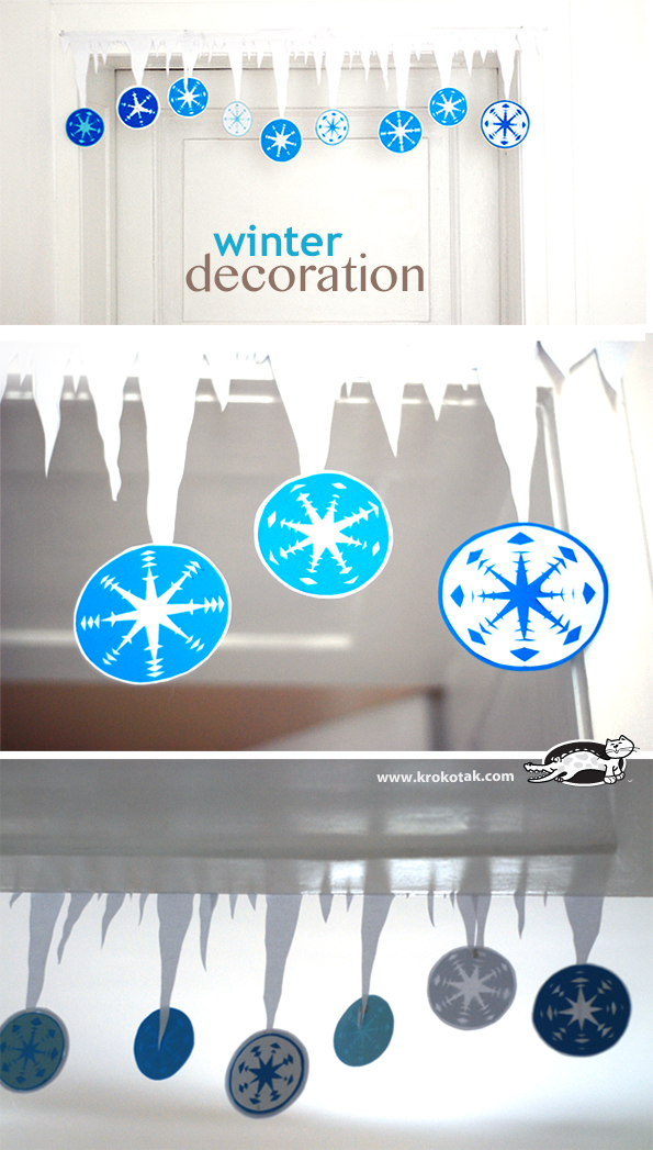 Поделки: Зимние украшения для дома из бумаги