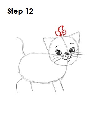 Как нарисовать красивую кошку Мари