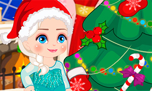 Игра: Маленькая Эльза и рождественская ёлка
