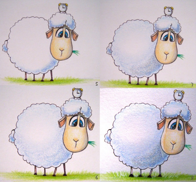 Как нарисовать позитивную овечку