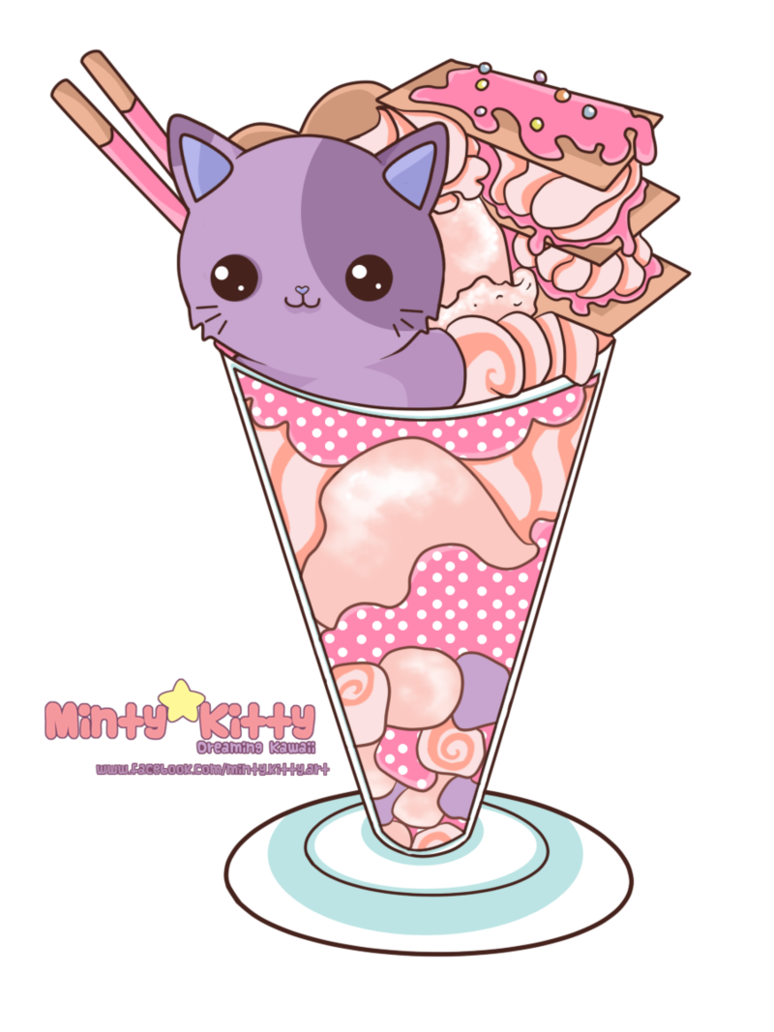 Кот мороженое рисунок