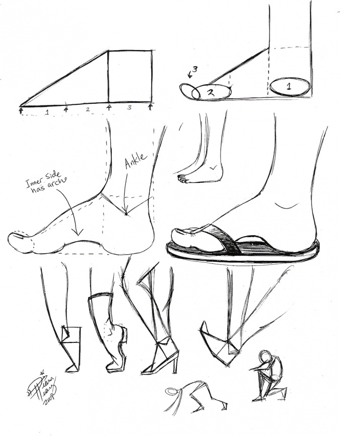Как рисовать ноги: картинки подсказки