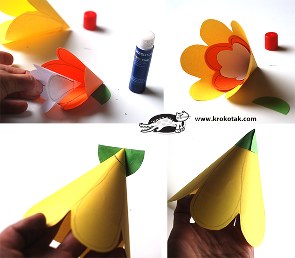 Поделки: Весенняя гирлянда из бумажных цветов