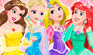 Игра: Одевалка четырех дисней принцесс