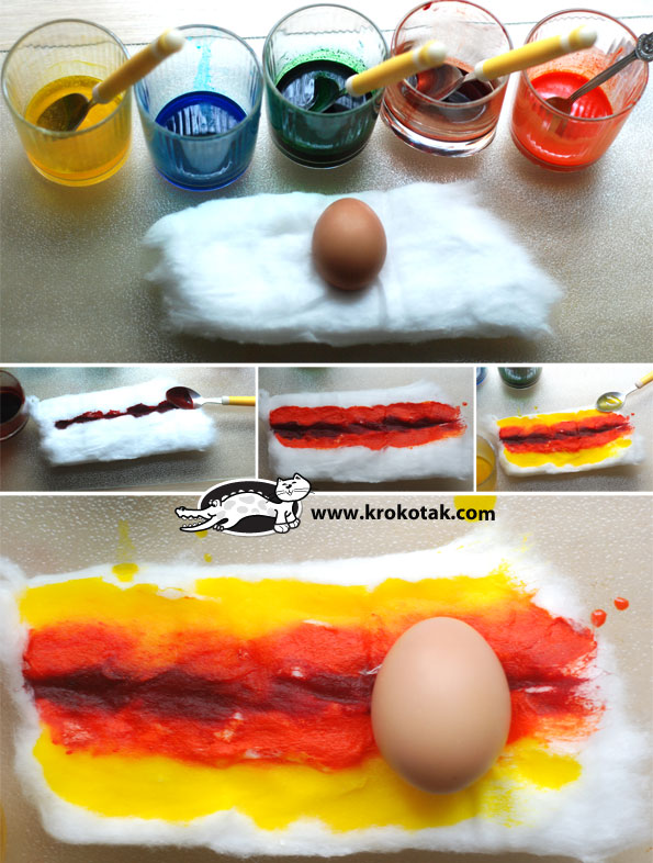 Пасхальные яйца: Как окрасить их в красивый градиент