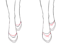 Как рисовать обувь: Вид спереди