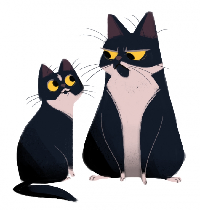Рисунки кошек и котов