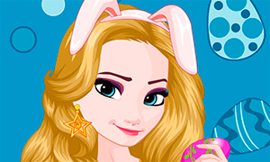 Игра для девочек: Пасхальная одевалка Эльзы