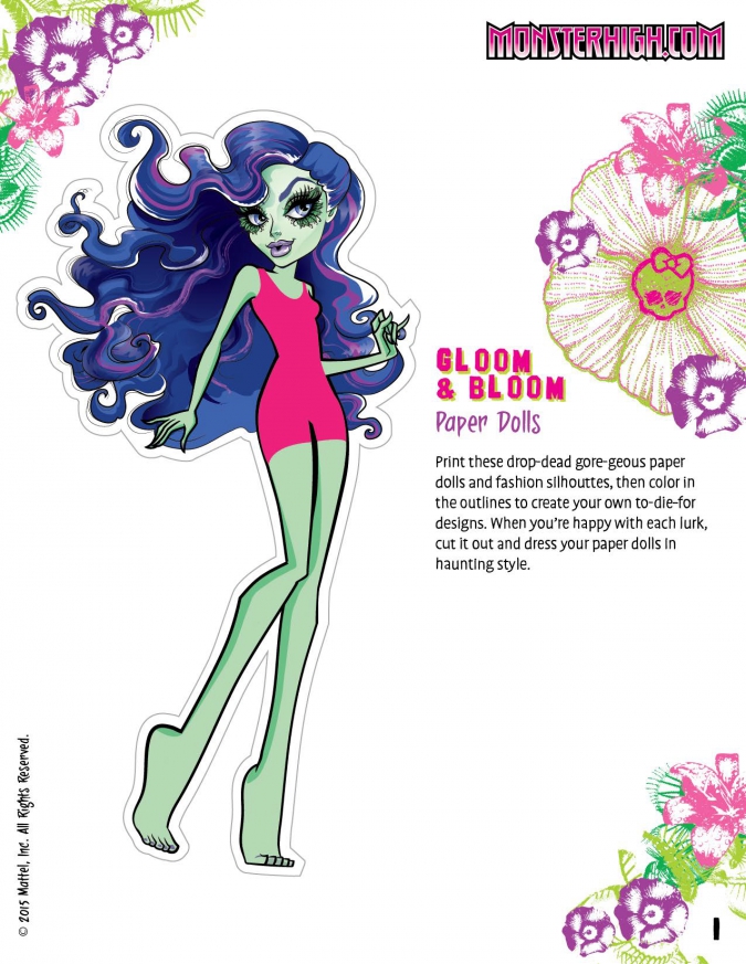 Монстр Хай: Бумажные куклы Цветущий Сумрак (Gloom and Bloom)