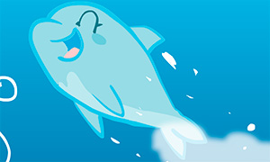 Игра для девочек: Быстрое плавание с дельфином