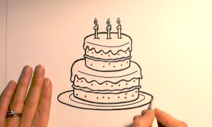 Рисование: Как нарисовать торт