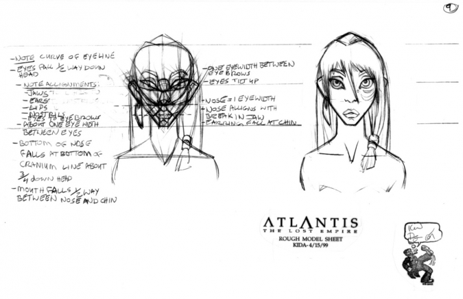 Атлантида Затерянный мир: Концепт арты с Кидой