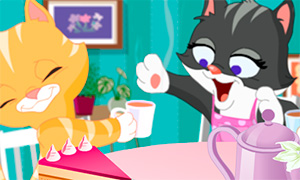 Игра: Украсьте чаепитие для котят