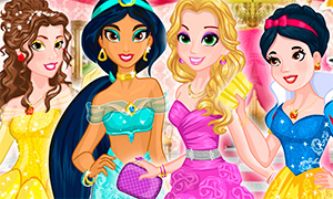 Игра для девочек: Бал для четырех принцесс Дисней