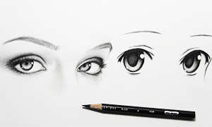 Рисование: Реалистичный стиль и глаза в стиле манга