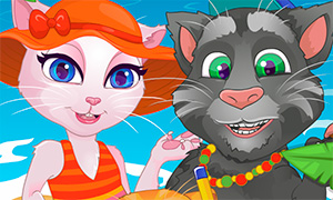 Игра Говорящий кот Том, Анжела и Рыжик: Летние каникулы