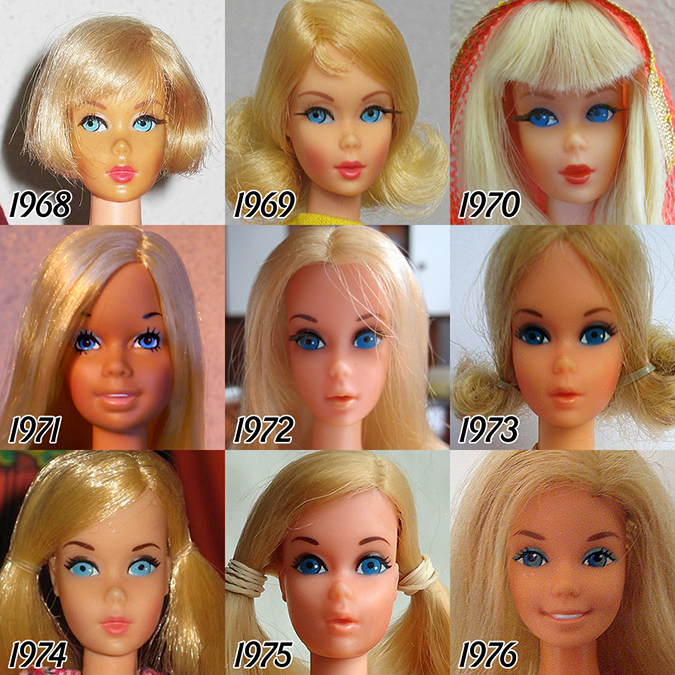 Как менялось лицо Барби с 1959 года