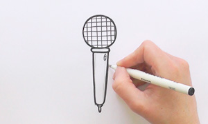 Как нарисовать микрофон