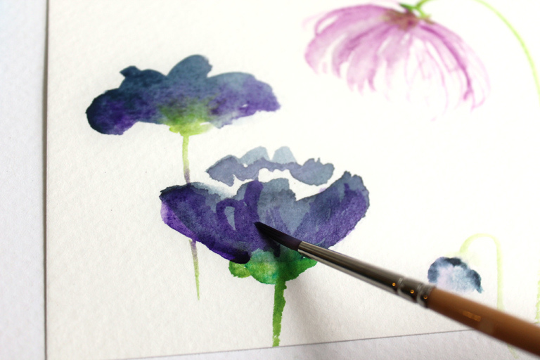 Как легко нарисовать цветы акварелью - YouLoveIt.ru