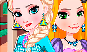 Игра для девочек: Эльза и Рапунцель