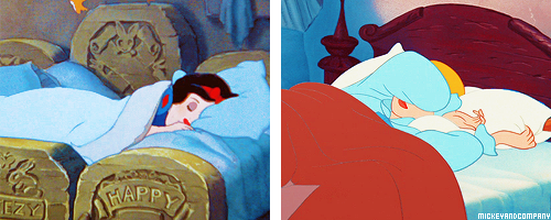 Спящие героини мультфильмов