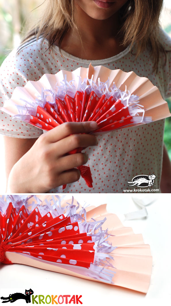 Как сделать красивый веер из бумаги