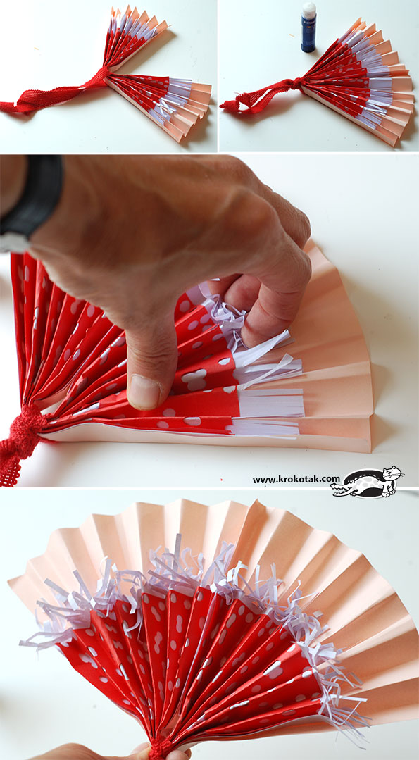 Как сделать красивый веер из бумаги