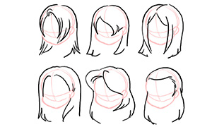 Как рисовать прически с прямыми волосами: картинки примеры