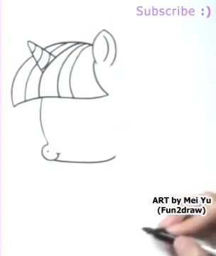 Как нарисовать очаровательную чиби пони Искорку (Твайлайт)