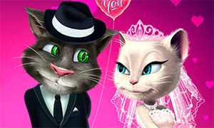 Игра: Свадебная одевалка кота Тома и кошки Анжелы