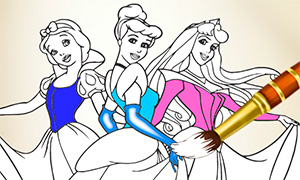 Игра: Коллекция раскрасок с принцессами Дисней