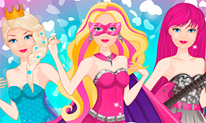 Игра Барби: От принцессы к супер героине и рок звезде