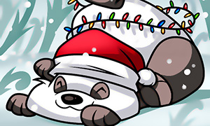 Рисуем новогодние открытки: Как нарисовать новогоднюю Панду