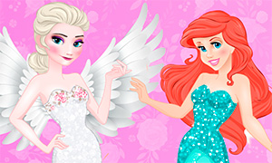 Игра: Дисней Принцессы Эльза и Ариэль супер модели