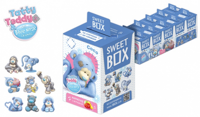 Обезьянки My Blue Nose Friends SWEET BOX  («Свитбокс»): Игрушка в коробочке со сладостями