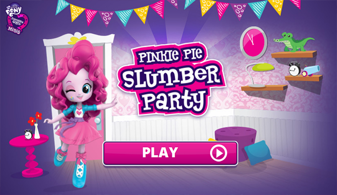 Игра Девушки Эквестрии Minis: Пижамная вечеринка Пинки Пай