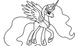 Как нарисовать пони принцессу Селестию (с примерами и видео)