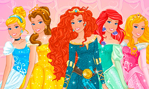 Игра для девочек: Барби в нарядах Дисней Принцесс