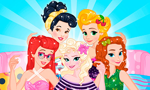 Игра для девочек: Дисней Принцессы в стиле 50х годов