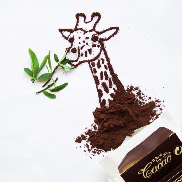 Красиво и вкусно: Рисунки шоколадной крошкой