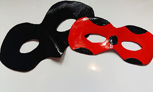 Как сделать маску Леди Баг и Супер-Кота из фоамирана