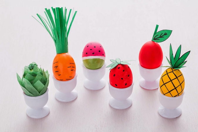 Поделки на Пасху: Как сделать "фруктовый" декор яиц
