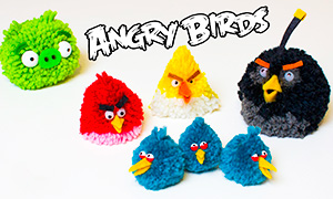 Как сделать Angry Birds в виде помпонов