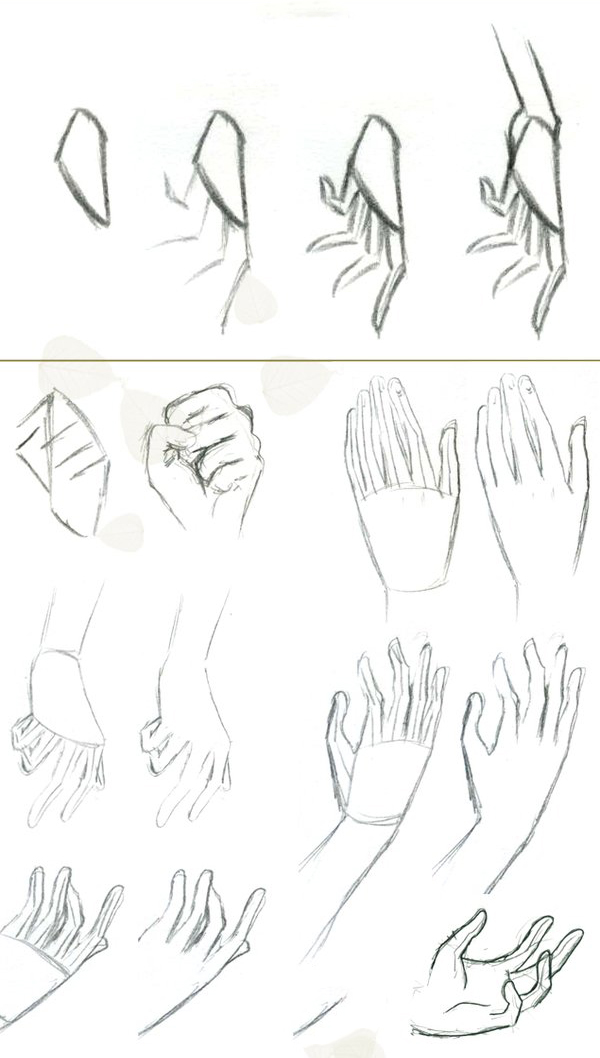 Как рисовать руки, ноги и ступни