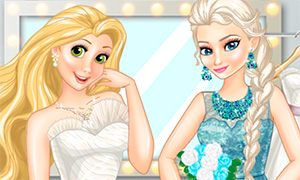 Игра: Свадебные платья для Эльзы и Рапунцель