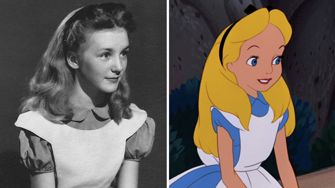 Прототипы мультфильмов. Уолт Дисней Алиса в стране чудес. Алиса в стране чудес Дисней 1951. Кэтрин Бомонт Вэнди.