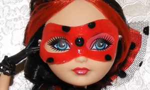 Как сделать маску Леди Баг для куклы