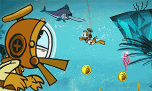 Игра: Дональд Дак собирает сокровища под водой